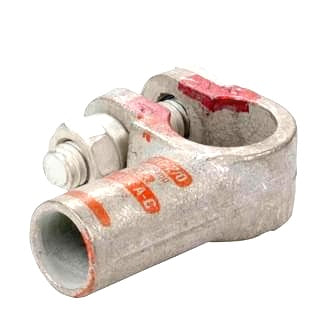 Crimp Battery Terminals (Cast Copper & Heavy Duty) 000 B&S Elbow Positive