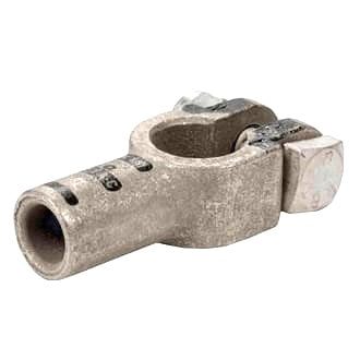 Crimp Battery Terminals Cast Copper & Heavy Duty 00 B&S Straight Negative