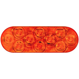 LED Indicator Lamp Kit Oval 9-32V Grommet Mount with Plug & Grommet IP67 165x57mm LUMENX