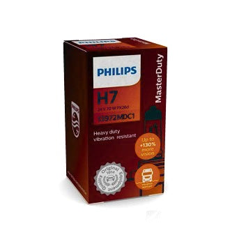 Halogen Globe H7 24V 70W PX26D Master Duty +130% More Light 3200K Boxed Single