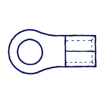 Cable Lug Tinned 16mm2 6 B&S 12mm Hole Pkt 50