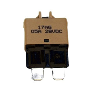 Circuit Breaker Blade (ATC) 28VDC 5A Manual Reset Type III Tan