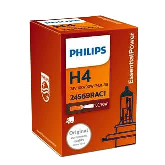 Halogen Globe H4 24V 100/90W P43T-38 Rally Boxed Single