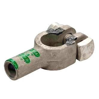 Crimp Battery Terminals Cast Copper & Heavy Duty 2 B&S Straight Negative Each