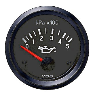 Gauge Oil Pressure VDO 12V 0-5 00kPa 52mm Steel Body