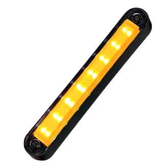 LED Interior Strip Light Amber 9-32V IP67 16 LED With Bracket