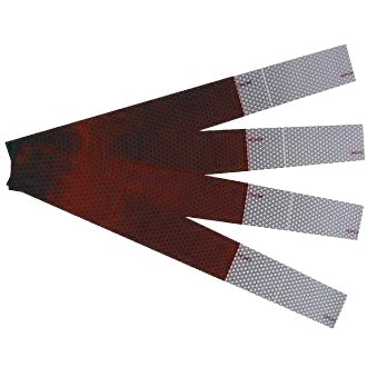 Reflective Tape Strips 4 X 50m m X 450mm Red White