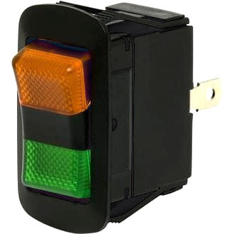 Rocker Switch ON/OFF/ON Illuminated Pilot LED Amber/Green