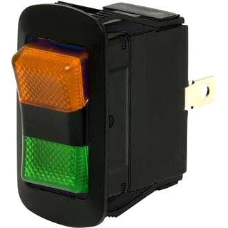 Rocker Switch ON/OFF Illuminat ed Pilot LED Amber/Green