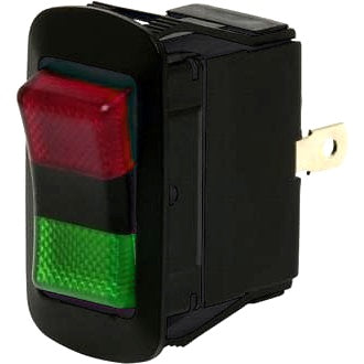 Rocker Switch ON/ON Illuminated Pilot LED Green/Red