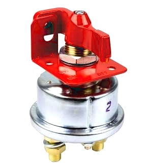 Battery Master Switch 6-36V 125A Cont. NO + Field Contacts Red Lock Out Cole Hersee