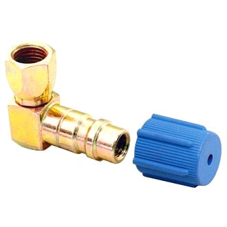 Atco Steel Retrofit Adaptor 90 Degree Low Side 1/4 Male Flare R12>R134a