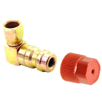 Atco Steel Retrofit Adaptor 90 Degree High Side 1/4 Male Flare R12>R134a