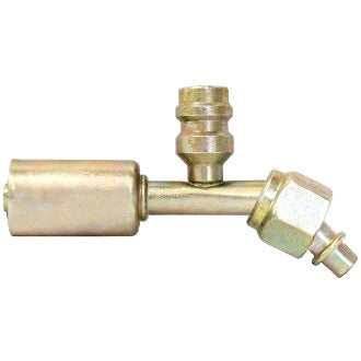 Steel Beadlock #8 Fitting 45 Degree Female O Ring With R134a Quick Connect