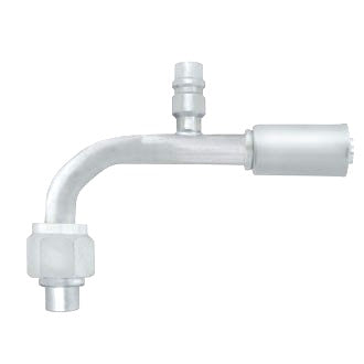 Steel Reduced Beadlock #8 Fitting 90 Degree Female O Ring With R134a Quick Connect