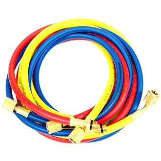 Charge Hose Set R134a 72in Hoses x 3(Red x Blue x Yellow) No Anti Blow Back
