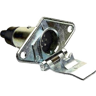 TRAILER SOCKET 7 PIN SMALL METAL - BRITAX