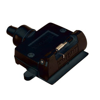 Trailer Socket 7 Pin Flat Plastic Body