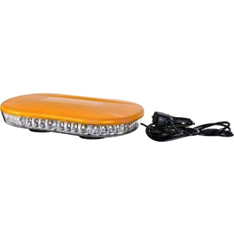 LED Microbar 12/24V Amber with Clear Lens Magnetic Mount 20 Flash Pattern 40 LED SAE Class