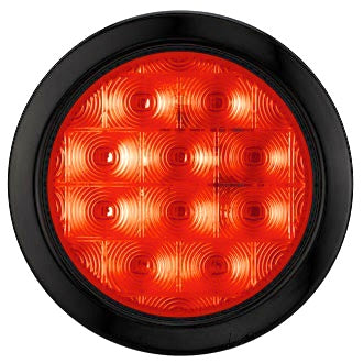 LED Stop/Tail Lamp 4in Round 10-30V Grommet Mount Includes Grommet