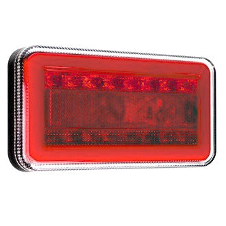 LED Rear Combination Lamp 10-30V Stop/Tail/Ind/Ref Glow Park 150x80mm Twin Pack