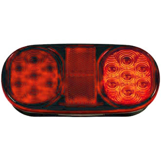 LED Rear Combination Lamp 10-30V Stop/Tail/Ind/Ref 162 X 80mm RH Submersible With Lic