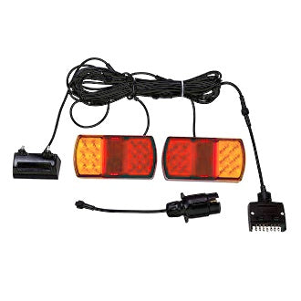 LED Trailer Lamp Kit 8x5 12V Stop/Tail/Ind/Ref/Lic 150x80mm LEDlink Harness