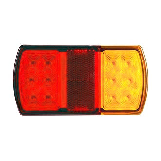 LED Rear Combination Lamp Kit 12V Stop/Tail/Ind/Ref Surface Mount 150x80mm Twin Pack