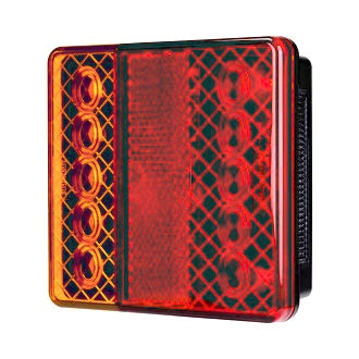 LED Rear Combination Lamp 10-30V Stop/Tail/Ind/Ref/Lic Surface Mount 100x100mm