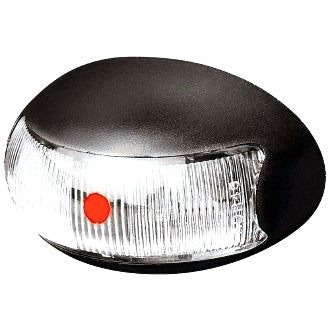 LED Clearance Light Red 10-30V Clear Lens 60x37mm Lens Clear Base Black 2.5mt Lead
