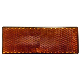Reflector Amber Rect. BR61 Series 88 X 35 X 9mm Self Adhesive Twin Pack