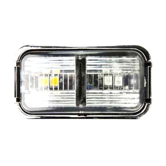 LED Clearance Light Red/Amber 10-30V 56x31x22mm Clear Lens Fixed Mount 0.5m Lead