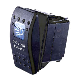 Switch Rocker 12V 20A 24V 10A OFF/ON Driving Light Symbol Blue Illumination