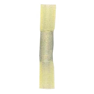 Heat Shrink Butt Connector 5-6mm Insulated Joiner Yellow Pkt 25
