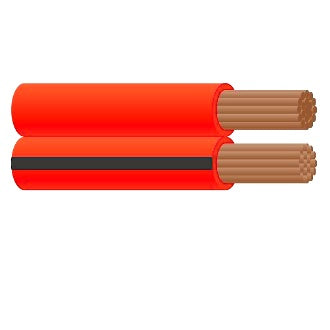 Twin Core Speaker Cable 2mm Red/Black 100m