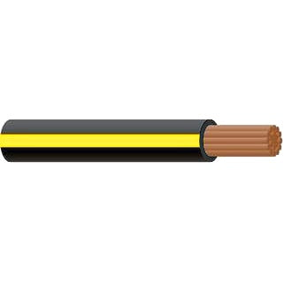 Single Core Cable 3mm Black/Yellow Trace 30m