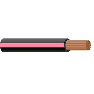 Single Core Cable 3mm Black/Pink Trace 100m