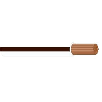 Single Core Cable 3mm White/Brown Trace 100m