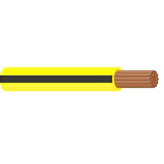 Single Core Cable 3mm Yellow/Black Trace 100m