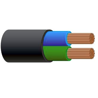 Twin Sheath Cable 3mm Blue/Green 100m