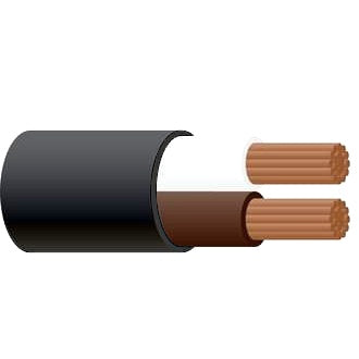 Twin Sheath Cable 3mm Brown/White 100m