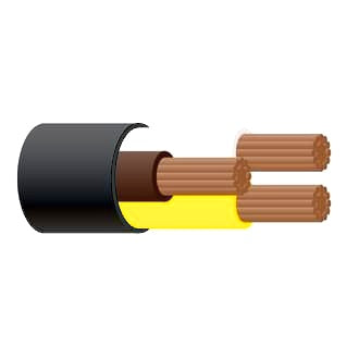 Trailer Cable 3 Core 3mm Black 100m