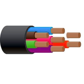 Trailer Cable 7 Core 3mm Black 30m Lt Blue Red/Grn Tan Vio Pnk Org Wht/Blk