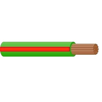 Single Core Cable 4mm Green/Red Trace 30m