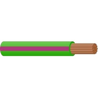 Single Core Cable 4mm Green/Violet Trace 30m