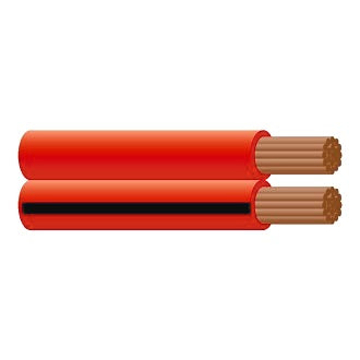 Twin Core Speaker Cable 4mm Red/Black 30m