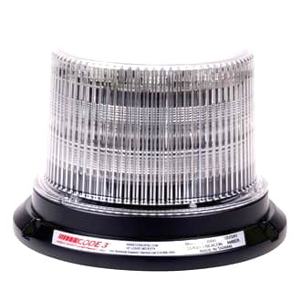 LED Beacon 12 LED Clear Lens 12/24V Amber Fixed Mount