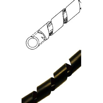 Spiroll Tubing 12mm 10m Roll Black