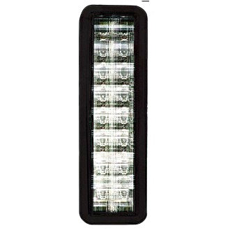 LED Front Indicator/Park Lamp 10-30V Amber/White LED Rect. Grommet Vertical Mnt 159x49mm