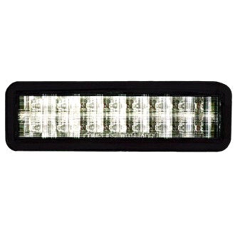 LED Front Indicator/Park Lamp 10-30V Amber/White LED Rect. Grommet Mount 159x49mm